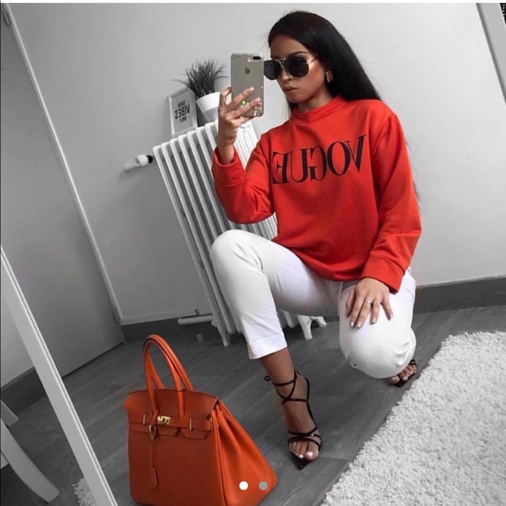Orange Vogue Sweater